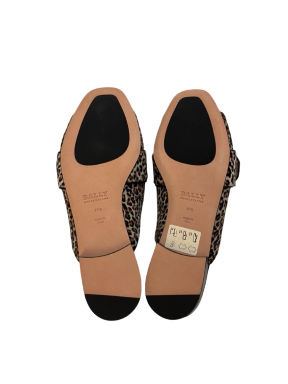Bally Leopard Print Buckle Mule Sandals in Brown and Gold Size 391/2 - Picture 8 of 14